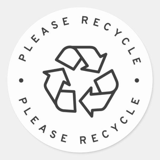 Sticker Rond recycler (Devant)