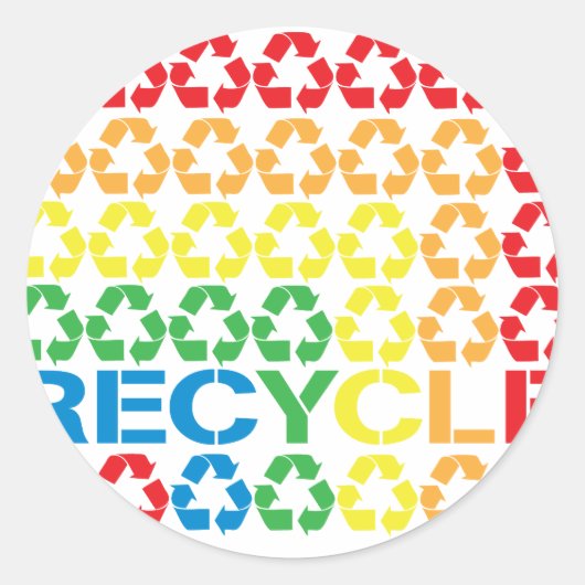 Sticker Rond recycler (Devant)