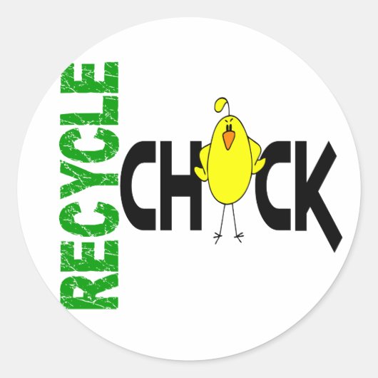 Sticker Rond Recycler la case 1 (Devant)