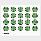Sticker Rond Recycler la Terre (Feuille)
