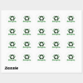 Sticker Rond Recycler l'amour en direct (Feuille)