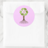 Sticker Rond Recycler l'arborescence (Sac)