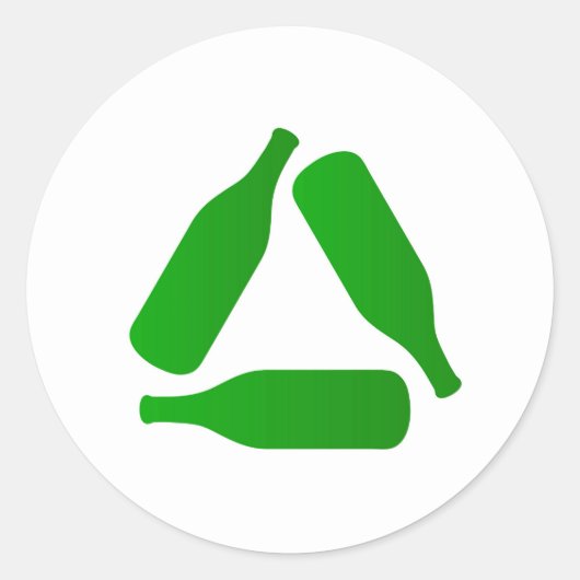 Sticker Rond Recycler les bouteilles (Devant)