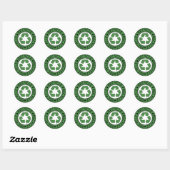 Sticker Rond Recycler les lettres BK du logo vert (Feuille)