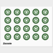 Sticker Rond Recycler les lettres BK du logo vert (Feuille)