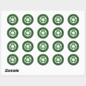 Sticker Rond Recycler les lettres BK du logo vert (Feuille)
