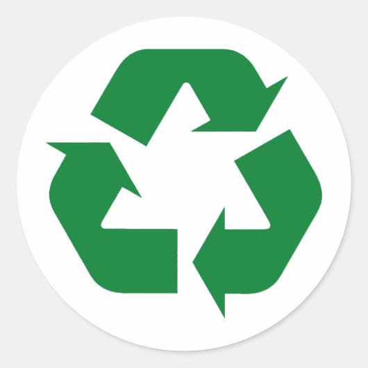Sticker Rond Recycler les produits et l'écologie Designs! (Devant)