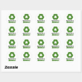 Sticker Rond Recycler lundi (Feuille)