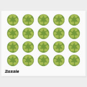 Sticker Rond Recycler Symbole Grass (Feuille)