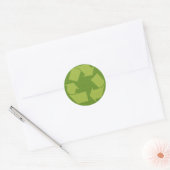 Sticker Rond Recycler Symbole Grass (Enveloppe)