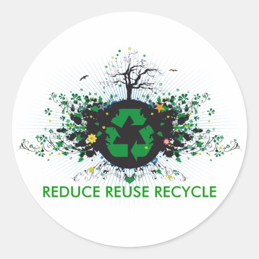 Sticker Rond Recycles naturels (Devant)