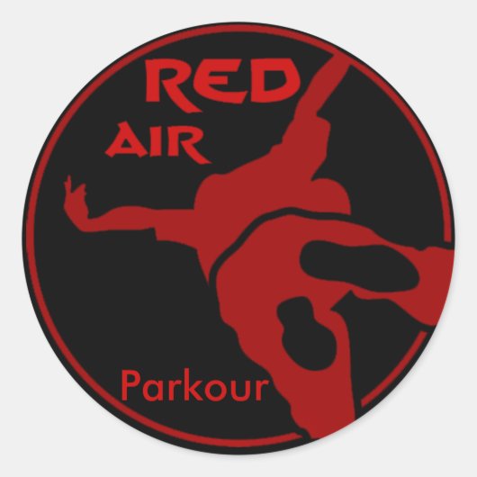 Sticker Rond Red Air Parkour (Devant)
