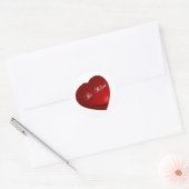 Sticker Rond Red Be Mon Coeur (Enveloppe)