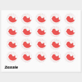 Sticker Rond Red BIrd Fly (Feuille)