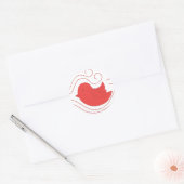 Sticker Rond Red BIrd Fly (Enveloppe)