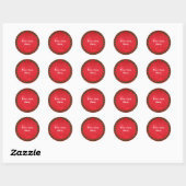 Sticker Rond Red Bokeh Design Modèle, personnalisable, (Feuille)