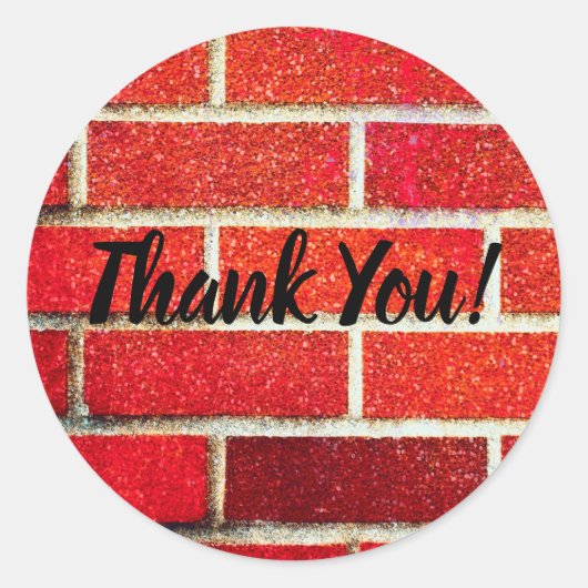 Sticker Rond Red Brick & Parties scintillant Fête de Noël (Devant)