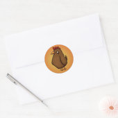 Sticker Rond Red Brown Chicken (Enveloppe)