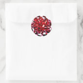 Sticker Rond Red Christmas Bow (Sac)