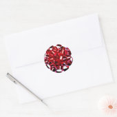 Sticker Rond Red Christmas Bow (Enveloppe)