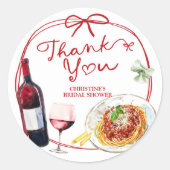 Sticker Rond Red Coquette Bow That's Amore (Devant)