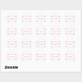 Sticker Rond Red Deco Chic Mariage (Feuille)