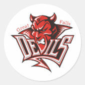 Sticker Rond Red Devil (Devant)