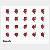 Sticker Rond Red Devil (Feuille)