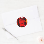 Sticker Rond Red Devil - Barack Obama (Enveloppe)