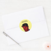 Sticker Rond Red Devil Demon Man Lucifer Horror Goth Art (Enveloppe)