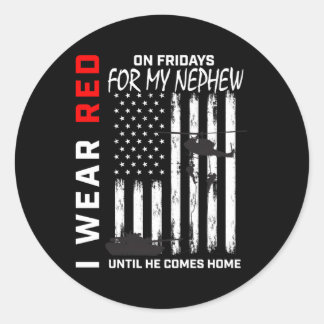 Sticker Rond Red Friday Nephew Militaire Se Souvient De Tout Le