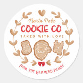 Sticker Rond Red Gingerbread Noël Cookies Exchange (Devant)