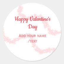 Red glitter lines happy Valentine's day spiral nam