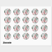 Sticker Rond Red Green Holiday (Feuille)