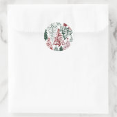Sticker Rond Red Green Holiday (Sac)