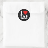 Sticker Rond Red He I Love Las Vegas (Sac)