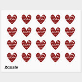 Sticker Rond Red Heart Best Gram Ever Tshirts et cadeaux (Feuille)