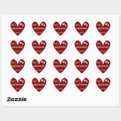Sticker Rond Red Heart Best Gramma Ever T-shirts et cadeaux (Feuille)