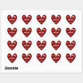Sticker Rond Red Heart Best Mimi Ever Tshirts et cadeaux (Feuille)
