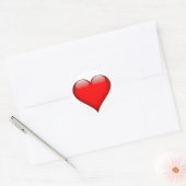 Sticker Rond Red Heart Love (Enveloppe)