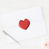 Sticker Rond Red Heart Love Romantic Puffy Heart 3D (Enveloppe)