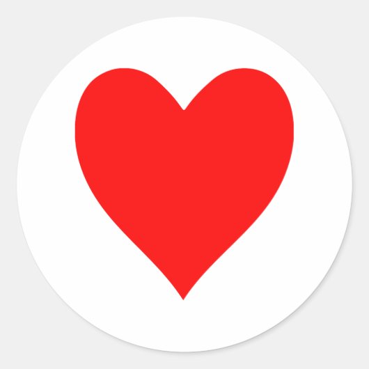 Sticker Rond Red Heart Valentine (Devant)