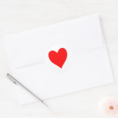 Sticker Rond Red Heart Valentine (Enveloppe)