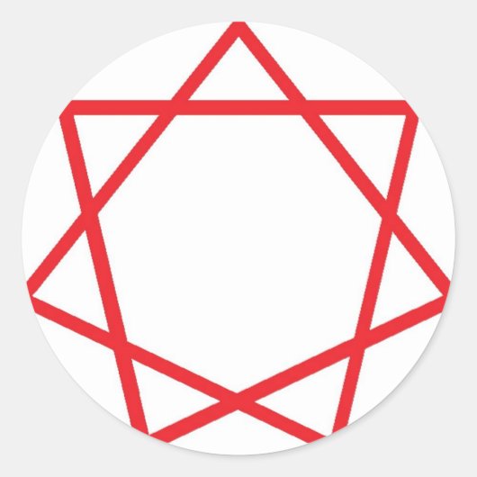 Sticker Rond Red Heptagram (Devant)