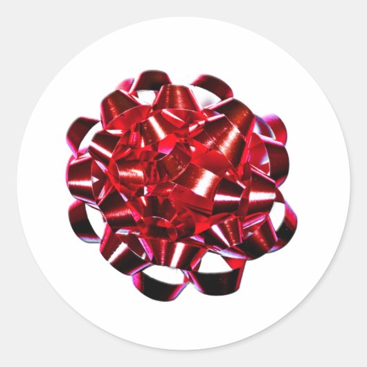 Sticker Rond Red Holiday Bow Saison Enveloppe Seals (Devant)