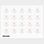 Sticker Rond Red Holiday Cute Hearts Baked with Love package (Feuille)