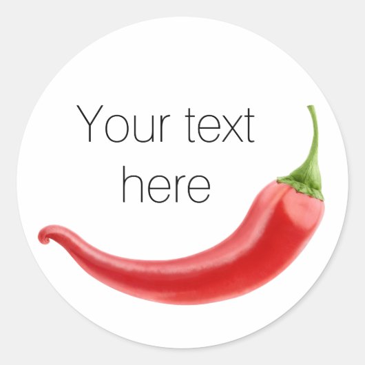 Sticker Rond Red hot chili pepper (Devant)