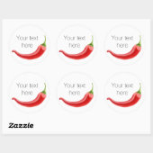 Sticker Rond Red hot chili pepper (Feuille)