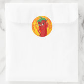 Sticker Rond Red Hot Chili Pepper Diva (Sac)