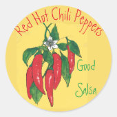 Sticker Rond Red Hot Chili Peppers Texte d'art mexicain (Devant)
